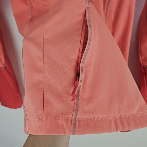 Columbia Softshell Fleece Jacket Coral Zip Up Outdoor Hiking Winter Fall Medium - Picture 5 of 11